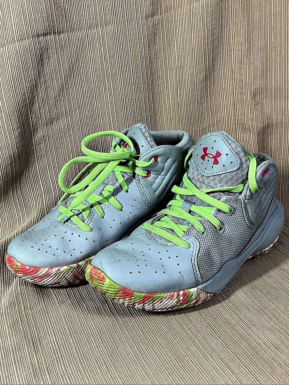 Under Armour Jet '21 Basketball Shoes Sneakers Blue & Green